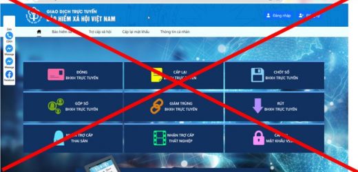 Cảnh báo trang web giả mạo Cổng Thông tin điện tử Bảo hiểm Xã hội Việt Nam