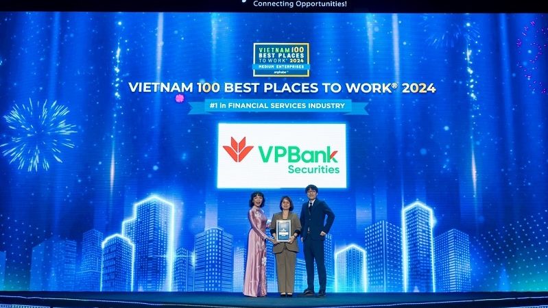 VPBankS: Top 1 nơi làm việc tốt nhất Việt Nam ngành Dịch vụ tài chính khối doanh nghiệp vừa