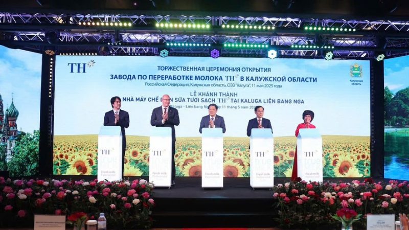 Tập đoàn TH khánh thành nhà máy chế biến sữa công suất hàng đầu Liên bang Nga