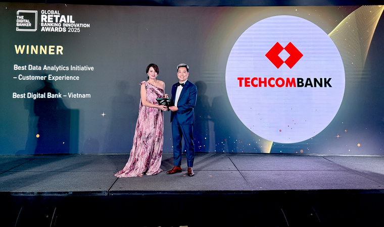 Techcombank ba năm liên tiếp là “Ngân hàng số tốt nhất Việt Nam” do The Digital Banker bình chọn