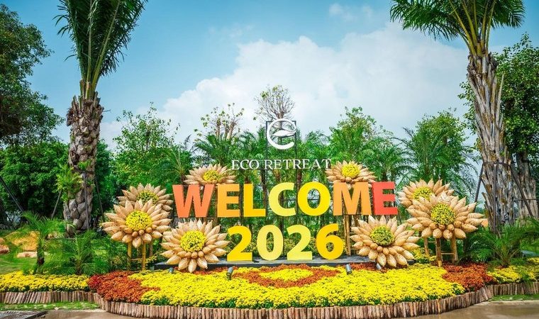 Ecopark tràn ngập sắc hoa tại các đại đô thị khắp 3 miền dịp Tết Bính Ngọ 2026