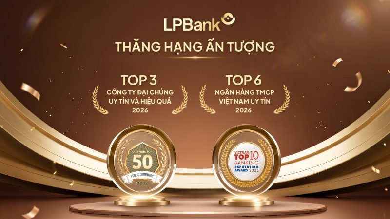 LPBank thăng hạng mạnh trên hai bảng xếp hạng uy tín hàng đầu Việt Nam