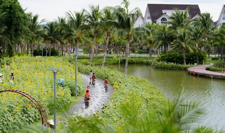 Hành trình đến trường giữa xanh tươi của trẻ tại các đại đô thị Ecopark